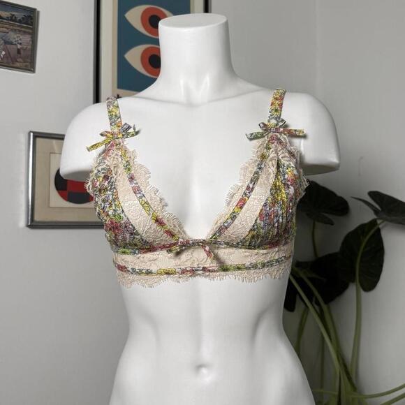 Other - For Love & Lemons multicoloured floral lace bralette Size S